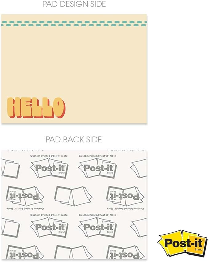 Retro Sticky Note Pads / 4" x 3" Groovy Sticky Notes/Set of 6 Pads / 50 Sheets Per Pad/Trendy Gift Idea/Made in The USA