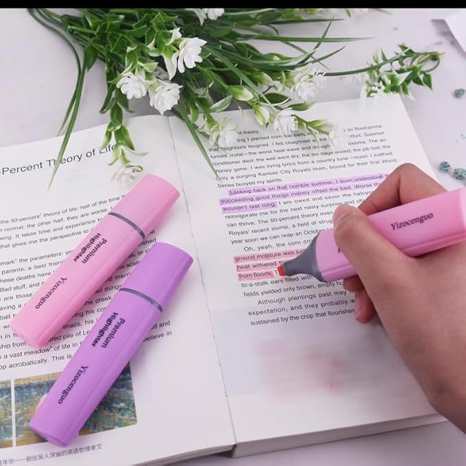 Mini Office Supply Kit Includes Stapler Tape Dispenser Staple Remover Paper Clips Scissor Notebook Highlighter Ballpoint Pen Small Telescopic Knife for Office and School Student (Purple Set)