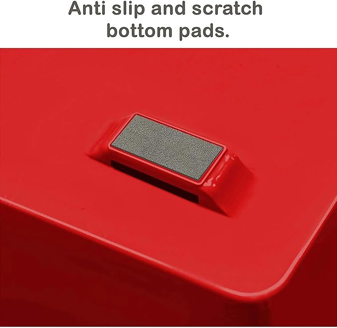 Acrimet Facility 4 Tier Letter Tray, Side Load, Letter Size/A4, Desktop File Organizer, Plastic (Solid Red)