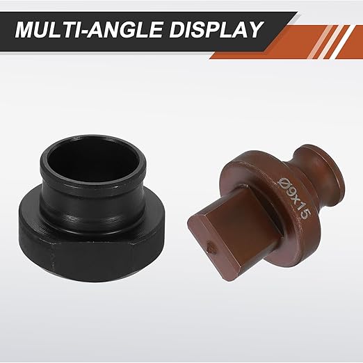 HARFINGTON Hydraulic Hole Punch Die 9x15mm Slotted Hole 40Cr Steel Electric Punching Kit for MHP-20 JP-20 Electric Punching Machine, Burgundy & Black