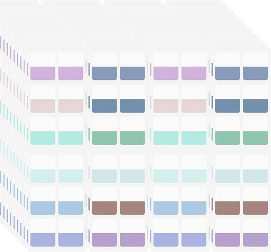 AccEncyc 480 Pcs Colored Index Tab 1"x1.1" Large Book Sticky Tabs Repositionable Page Tabs Flags Page Markers Labels for Notebooks, Filing, Classification,12 Colors