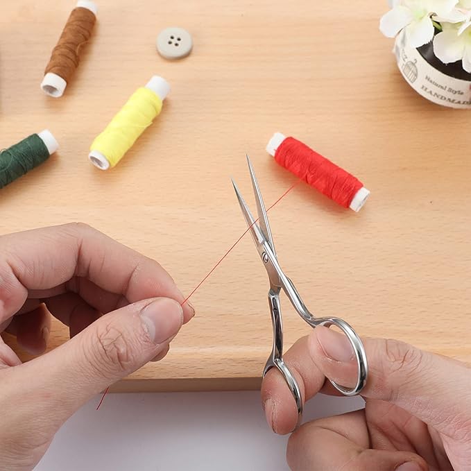 JARVISTAR 2 Pack Heavy Duty Fabric Scissors: Stainless Steel, Sharp Blades for Embroidery, Fabric Sewing, Leather Craft (4 & 8 inch)