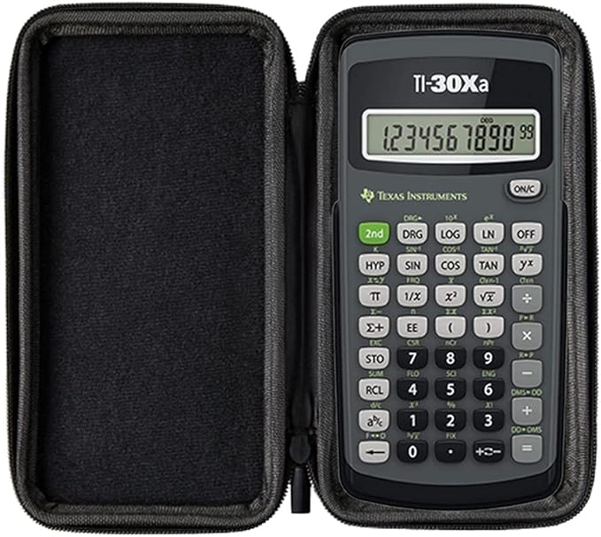 WYNGS Protective Case for Texas Instruments TI-30XIIS / TI-30XA / Case for Scientific Calculators in Blue
