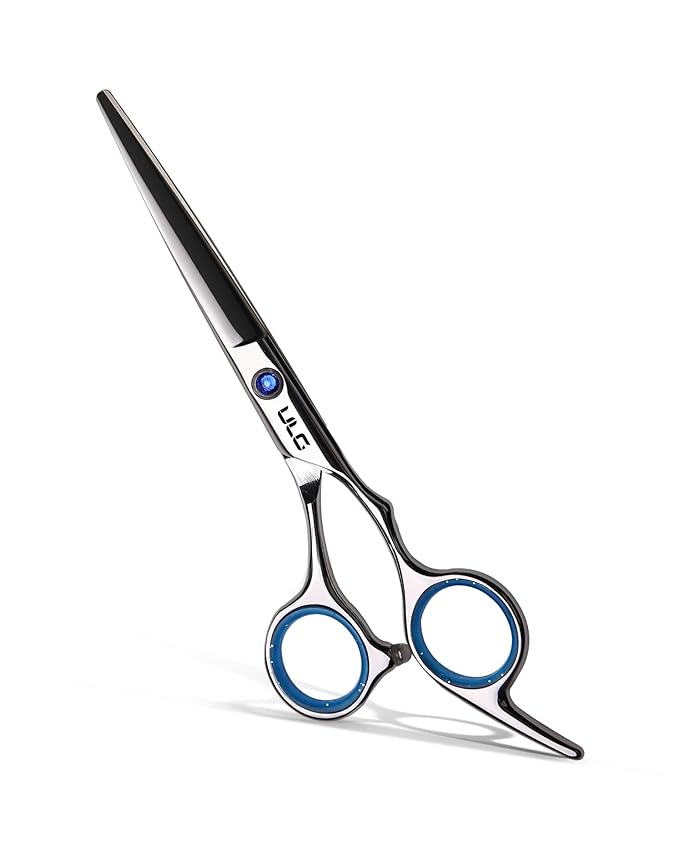 Hair Cutting Scissors, ULG Professional Hair Scissors 5.5 inch Right-Hand Razor Edge Barber Shears Salon Hair Cutting Shears Made of Japanese Stainless Steel, Hand Sharpened Blue