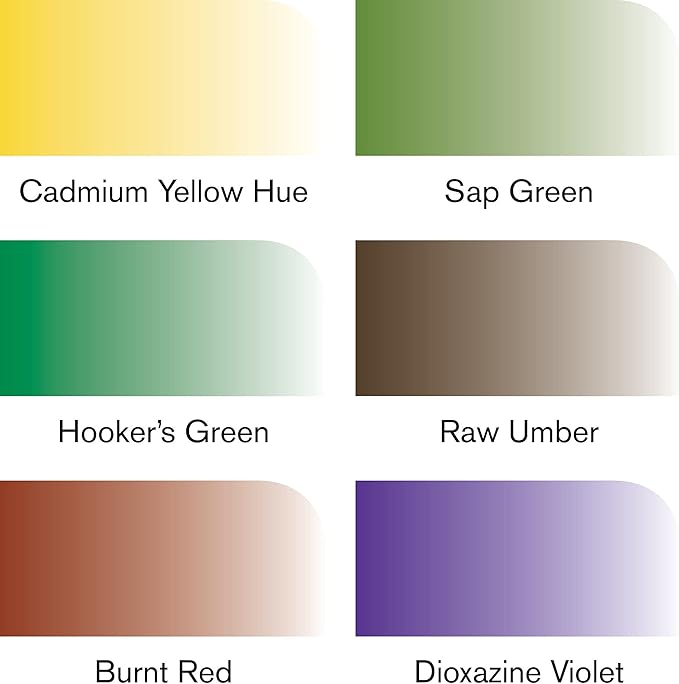 Winsor & Newton ProMarker Watercolor Marker Set, 6 Count, Foliage Tones