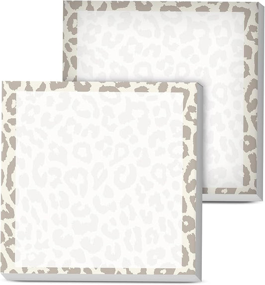 Sticky Notes, 2 Pads, 3x3 inches, Cute Colorful Fun Self-Stick Note Pads, Easy Post, Strong Adhesive Notepad Light Leopard Spots