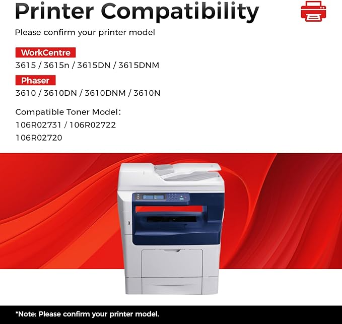 Phaser 3610 WorkCentre 3615 Black Extra High Capacity Toner Cartridge Replacement for 106R02731 106R02722 106R02720 Compatible for Xerox 3615 3615n 3615DN 3615DNM 3610 3610DN 3610DNM 3610N Printer Ink