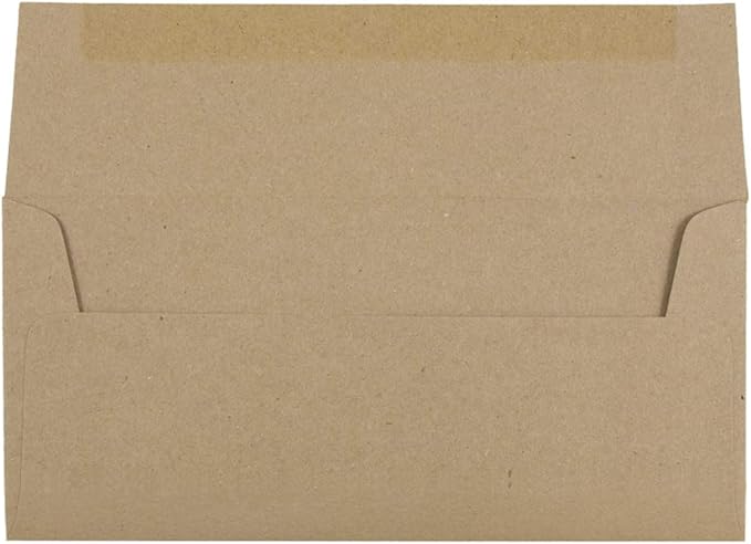 JAM PAPER #10 Business Premium Envelopes - 4 1/8 x 9 1/2 - Brown Kraft Paper Bag - 1000/Pack