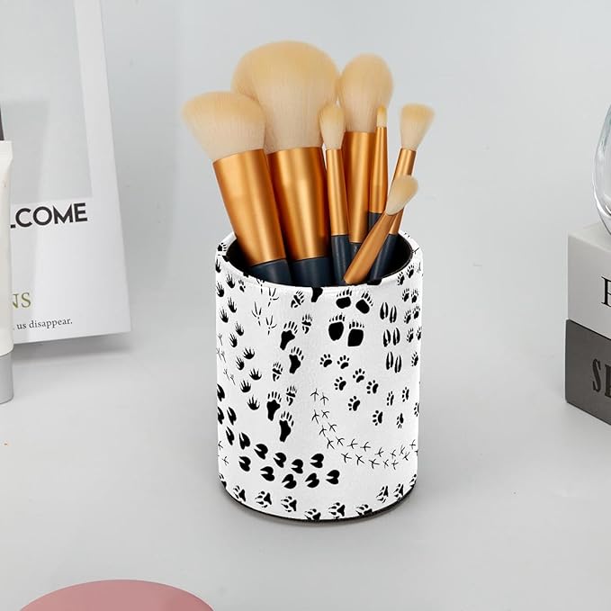 Animal Paw Black and White Pen Holder Pencil Cup Holder for Desk Office Pen Organizer