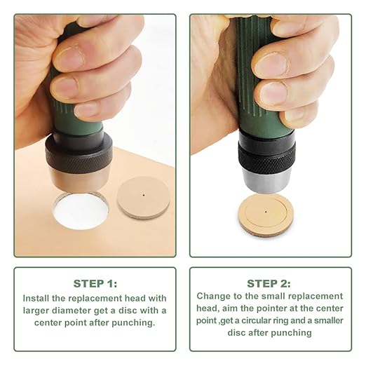 12 in 1 Gasket Punch Set with Sharp Leather Hole Punches, Hollow Punch Set for Leather, 3/16'' to 1-1/4'' Hole Punch Kit with Handle