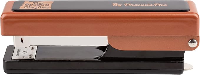 The Oregon Stapler, Built in USA, Built-in Staple Remover, Staples 2 to 25 Sheets, includes Box of 1,250 "Powerhouse" Standard 26/6 Staples, for Home, School or Office, Copper/Black
