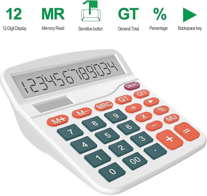 Helect Calculator, Standard Function Calculator (White)