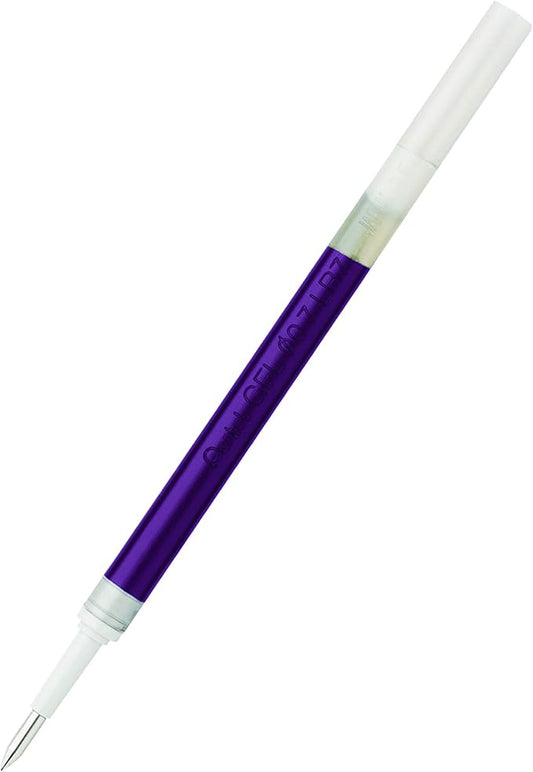 Pentel Refill Ink for EnerGel Liquid Gel Pen, (0.7mm), Metal Tip, Violet Ink, Box of 12 (LR7-V)
