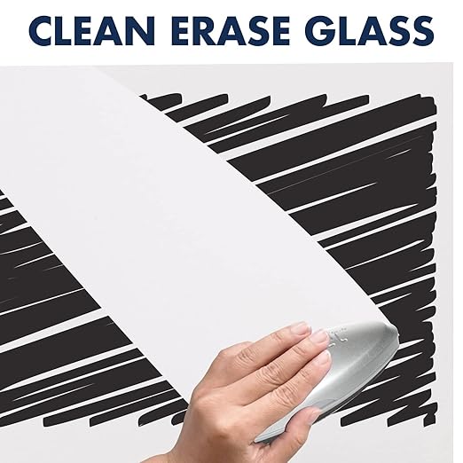 Quartet Glass Whiteboard, Magnetic Dry Erase Board, Wall Mounted Whiteboard for Office, School and Home, 48" W x 36" H, White (Q25F01IMW)