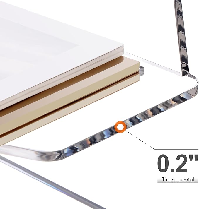 Enlarged Letter Paper Tray - Clear Acrylic Desk Organizers for Document Organization and File Storage - Stackable Office Accessories - 2 Pack (Large Tray V)