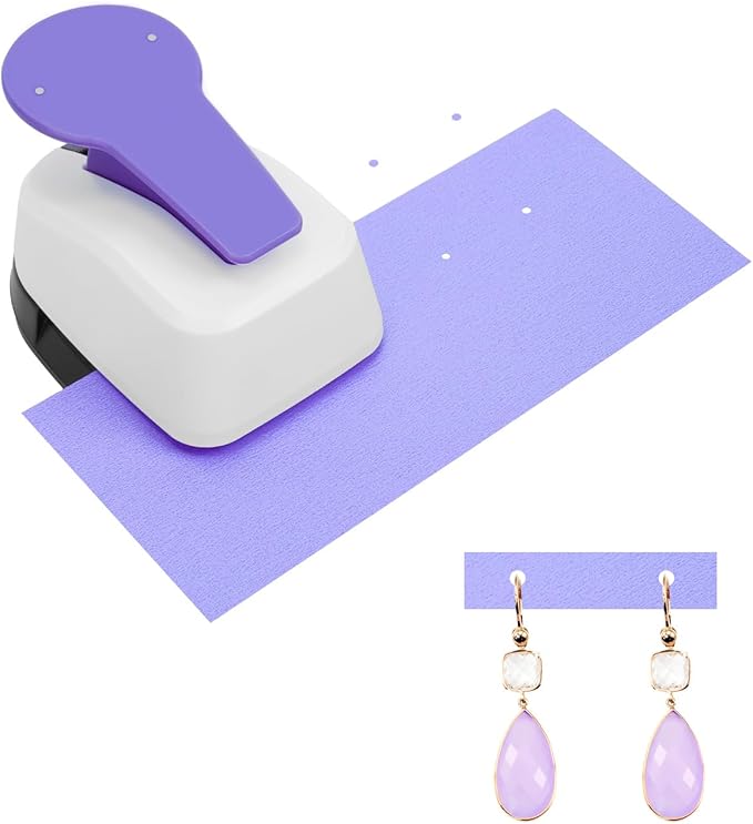 UCEC Double Post Punch Earring Two Hole Puncher for Cards, Earring Cards with Holes for DIY Jewelry Display and Sales