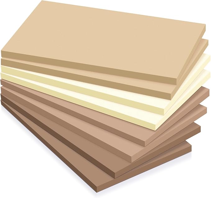 Fainne 8 Pack Sticky Notes Bulk Back to School Supplies Self Stick Note Pads Paper Memo for Office First Day of School Student Teacher Essentials (3 x 5 Inch,Dark Color)