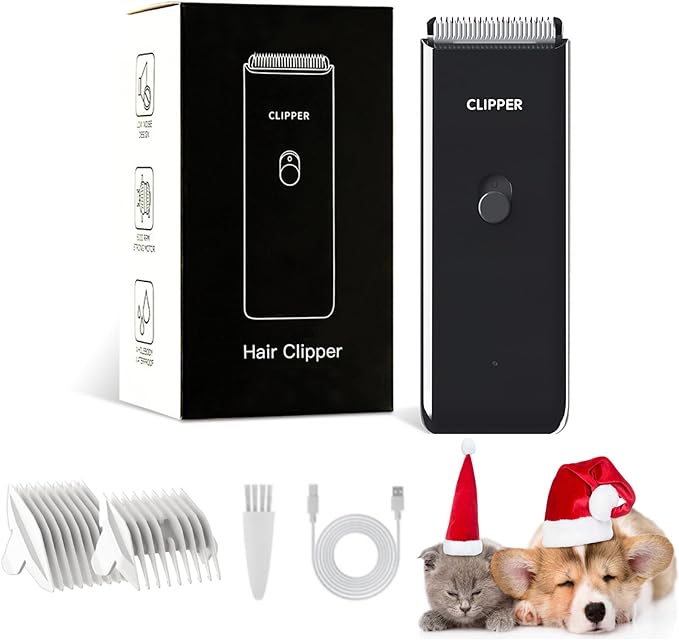 Founouly Home Professional Dog Grooming Kit Clipper Low Noise USB Rechargeable for Dog Cat