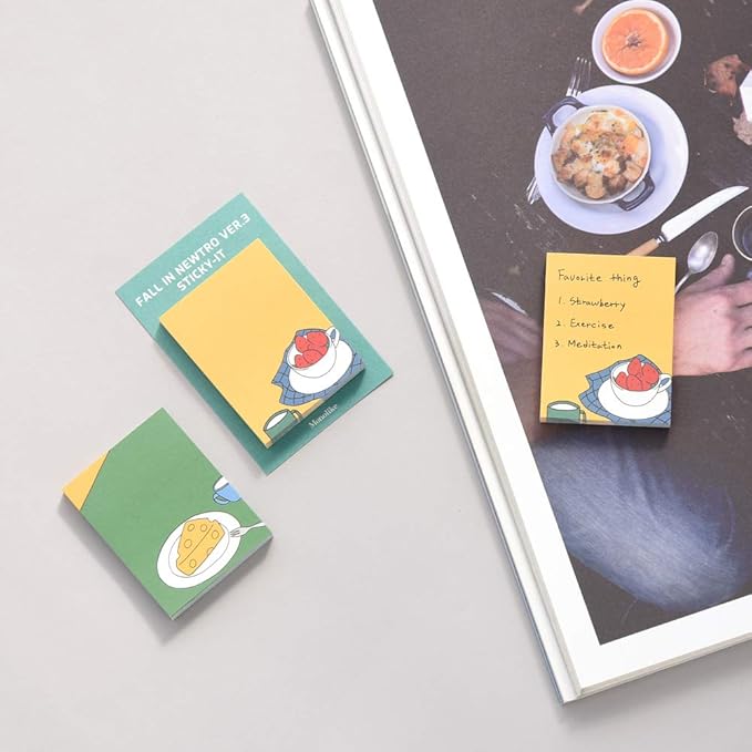 Monolike Fall in newtro Ver.3 Sticky-it - 5p Set Self-Adhesive Memo Pad 50 Sheets