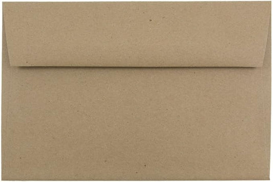 JAM PAPER A9 Premium Invitation Envelopes - 5 3/4 x 8 3/4 - Brown Kraft Paper Bag - Bulk 1000/Carton