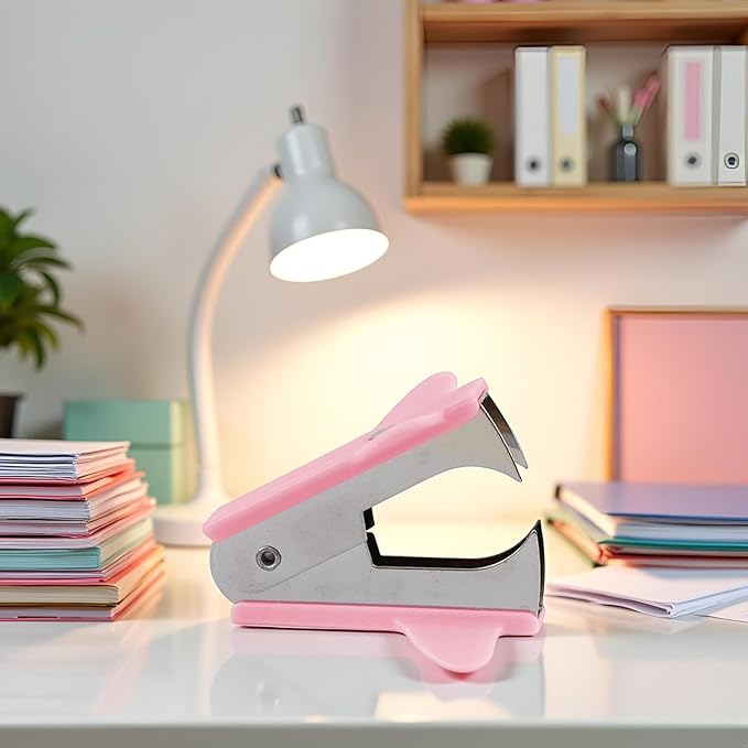3Pcs Pink Staple Removers - Modern Plastic Staple Pullers with Non-Slip Handles | Easy-Grip Stapler Removal Tools for Students, Teachers | Perfect for Home, School & Office Use