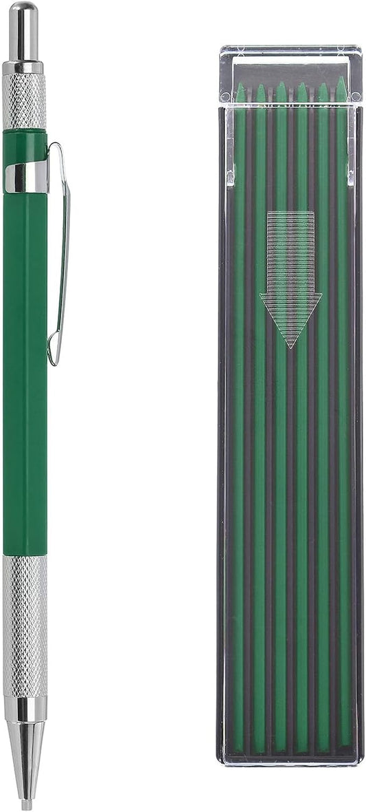 PATIKIL Mechanical Pencil with 12Pcs Multicolor Refills, Write Smoothly Portable Pencil with Built-in Sharpener for Drafting Painting Designing, Green