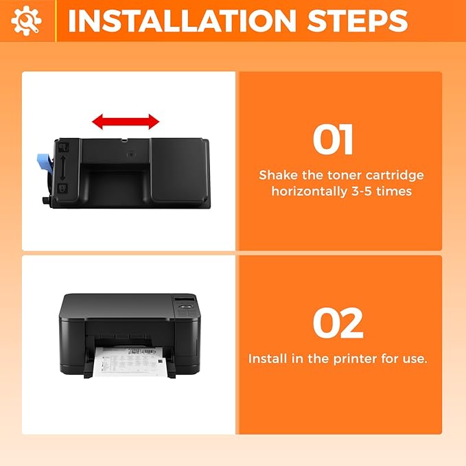 KingKJ TK-3132 TK3132 Toner Cartridge Black 2-Pack High Yield Replacement for Kyocera TK-3132 TK3132 1T02LV0US0 Ink Compatible with Kyocera ECOSYS FS-4300DN FS-4300 4300DN Printer Copy (25,000 Pages)