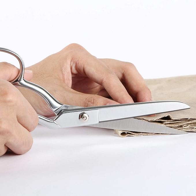 JARVISTAR 2 Pack Heavy Duty Fabric Scissors: Stainless Steel, Sharp Blades for Embroidery, Fabric Sewing, Leather Craft (4 & 8 inch)