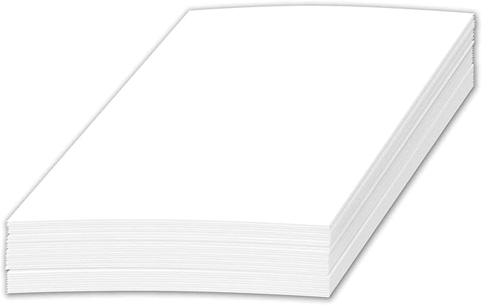 Half Letter Size Sheets - 8.5 x 5.5 Inches Copy Paper, White Memo Sheets, 24lb Thick Paper, 250 Sheets Per Pack (8.5 x 5.5)