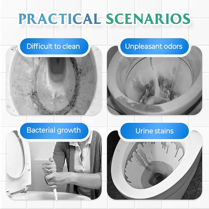 Toilet Cleaner, 2025 Upgrade Multipurpose Toilet Bowl Cleaner Toilets Cleane, Self Activating Powder for Toilets Bowls Cleaning, Powerful Foaming Toilets Bowls Cleaner, Deep Cleaning Tool (1)