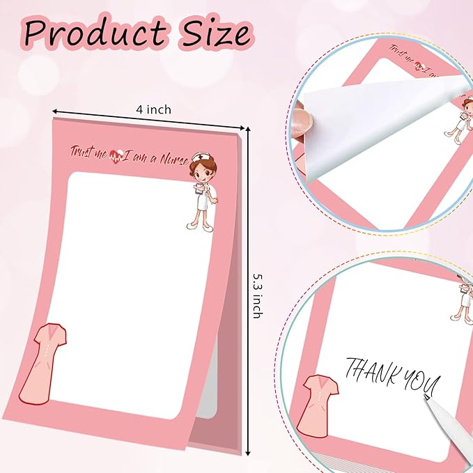 Nurses Week Gifts,16 Pieces Nurse Notepad Funny Notepads Sarcastic Sticky Memo Pads for Writing Notes Diary Lists Schedules School Nurse Gifts Medical Assistant Gifts Women Coworkers Home Office Gifts