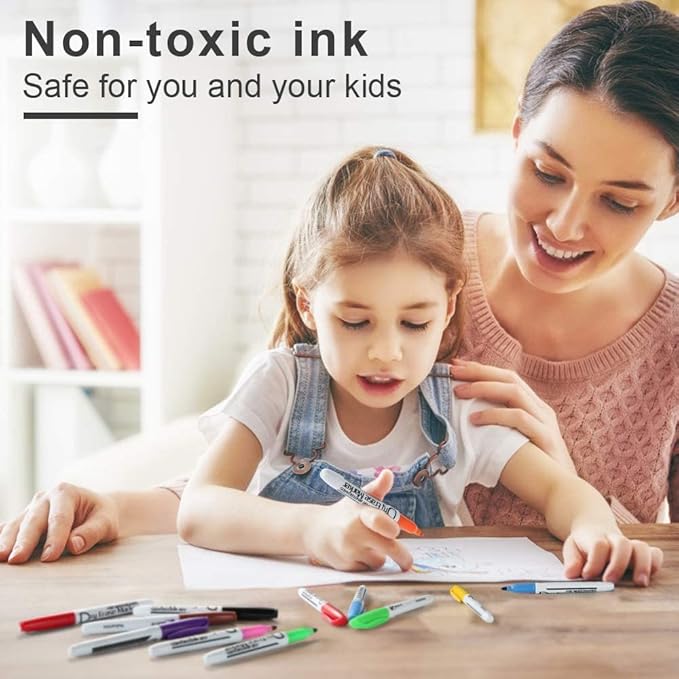 Volcanics Christmas Dry Erase Markers – Colored Whiteboard Markers with Giftable Holiday Packaging, 12 Pcs, Ideal Stocking Stuffer for Kids, Teachers & Families