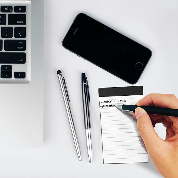 10 Pcs Note Pads Refills 3 x 5 inches Memo Small Notebook Writing Pads with 30 Sheets Each Pad College Ruled Lined Paper NotePads White