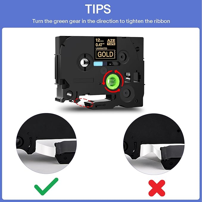 GREENCYCLE 3 Pack Compatible for Brother Ptouch Label Maker Tape TZe TZ Tape TZe-334 TZ-334 12mm 0.47 Laminated Gold on Black TZe334 TZ334 Label Tape for PT-D600VP PT-P750W PT-2730VP PT-D450