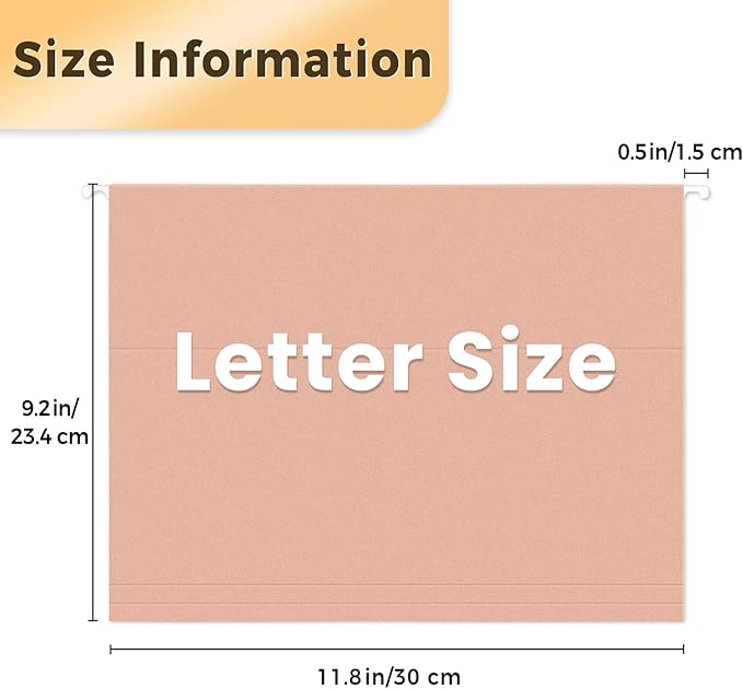 SUNEE Hanging File Folders, 6 Pack Letter Size Hanging File Folders with 1/5-Cut Tabs, Ideal for Home and Office Organization and Papers Classification,Morandi Colors