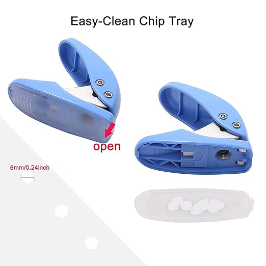 Mini Hole Punch, 10 Sheet Punch Capacity, Single Ring Cute Handheld Hole Punch (1 Blue)