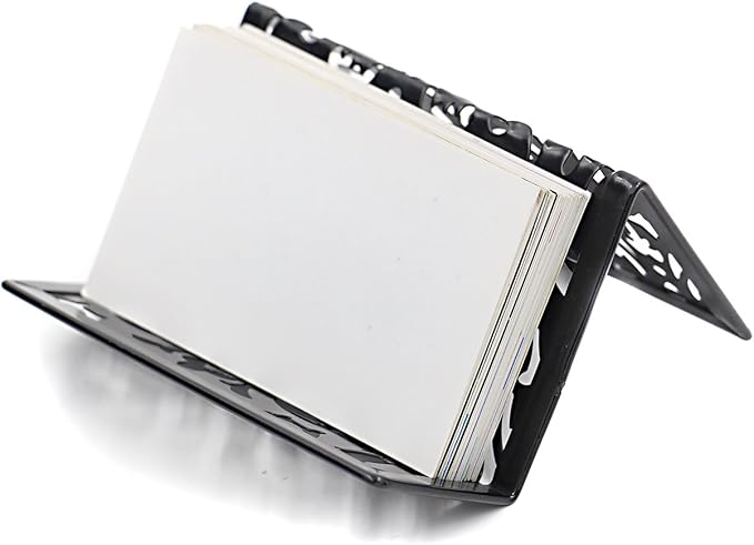 EasyPAG Desk Organizer Set - Pencil Holder Letter Sorter File Holder Business Card Holder and Sticky Note Holder, Black