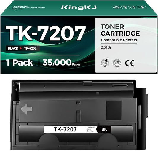 TK-7207 TK7207 Toner Cartridge Black 1-Pack High Yield Replacement for TK-7207 TK7207 1T02NL0US0 Toner Cartridges Compatible with Kyocera TASKalfa 3510i Printer Ink Multifunctional Copy (35,000 Pages)
