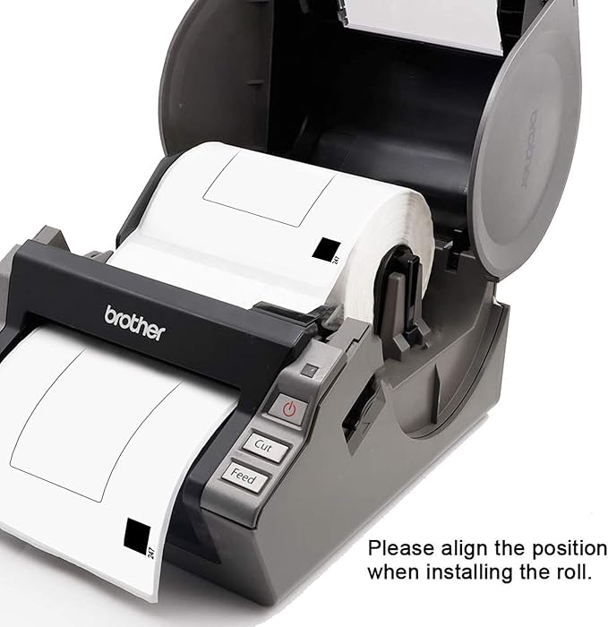 Compatible 4.07" x 6.4" Die-Cut Large Labels Replacement for DK-1247 Shipping Address Compatible with Brother QL-1110NWB Label Printers (12 Rolls + 1 Frame, 180 Labels/Roll)
