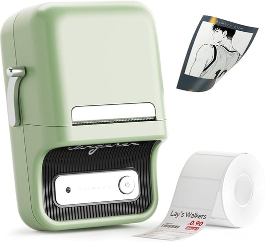 NIIMBOT B21 Pro Sticker Printer, 300DPI, Fun APP, Portable Inkless Label Printer, Bluetooth Sticker Maker for DIY Crafts, Notes, Scrapbook, Photo, Custom Labels & Gifts,Home Organization (Green)