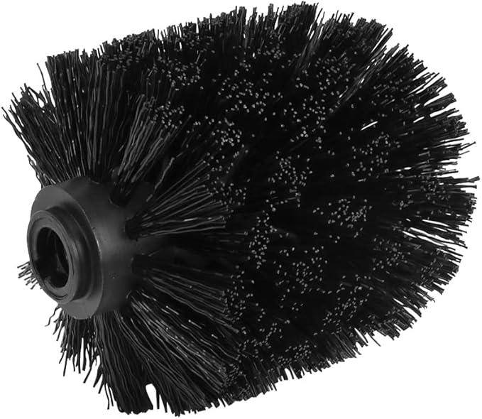 Saycker Toilet Brush Replacement Head Cleaning Tool, 2PCS Toilet Bowl Brush Head with Durable Stiff Bristles Screw-On Design for Bathroom (Black)
