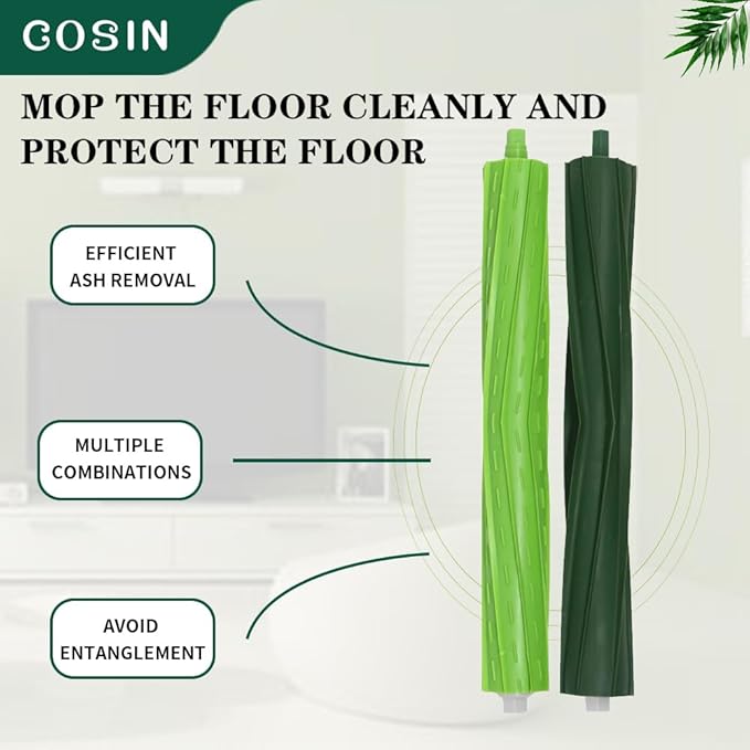 COSIN Replacement Parts Kit Compatible with Roomba s9(9150),s9+(9550),s Series Vacuum Cleaner.Pack of 2 Set of Multi-Surface Rubber Brushes, 10 Side Brushes,10 Filters,10 Dust Bags,2 Tools