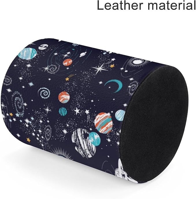 Galaxy Space Planets Pen Holder Pencil Organizer Cute Pencil Cup Desk Decor Makeup Brush Holder PU Multifunctional Office Suppliesfor Home Classroom School