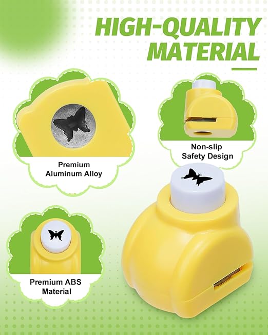 UCEC Paper Punch Shapes for Crafting, 10PCS Animal Shaped Hole Punch Set, Shape Cutters Craft Punches for Paper Crafts, Mini Hole Puncher Kids Adults Nail Art Tag Cards Stamp Scrapbooking Fun