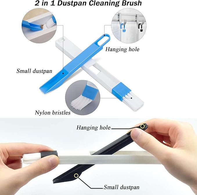 TuTuYa 11PCS Crevice Cleaning Brush, Small Gap Cleaning Brushes Set Ideal for Cleaning Kitchen, Bathroom,Window Grooves, Corners, Sinks, Washbasins, Faucets, Bathtubs, Stove and Tiles