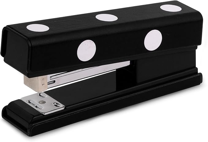 Kate Spade New York Black Stapler, Cute Stapler for Office or Home, Decorative Desk Accessory, Picture Dot