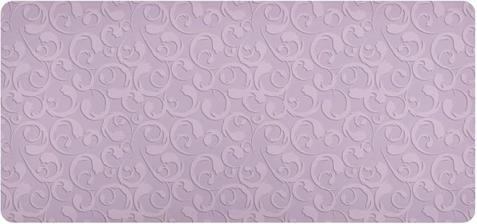 Mouse Pad Desk Mat Leather Desk Pad Large Gaming Desk Cover Protector Mat for Keyboard Computer Laptop Office Waterproof 47.2 x 23.6 Inch Floral Vintage Purple