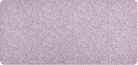 Mouse Pad Desk Mat Leather Desk Pad Large Gaming Desk Cover Protector Mat for Keyboard Computer Laptop Office Waterproof 35.4 x 16.5 Inch Floral Vintage Purple