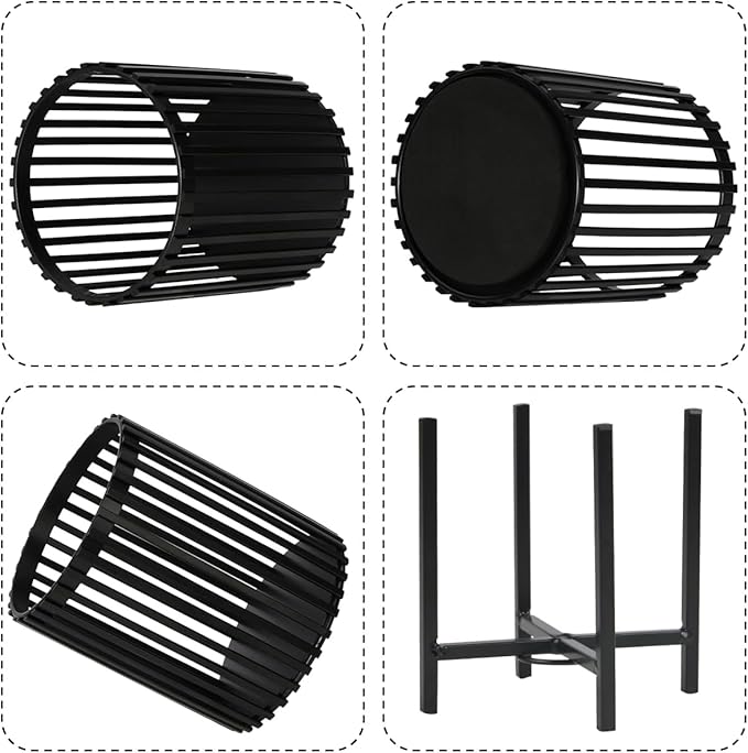 Black Pen Holder for Desk, Metal Pen Caddy, Cute Makeup Brushes Cup, Wire Mesh Pencil Holder, Metal Desk Organizers and Accessories Aesthetic