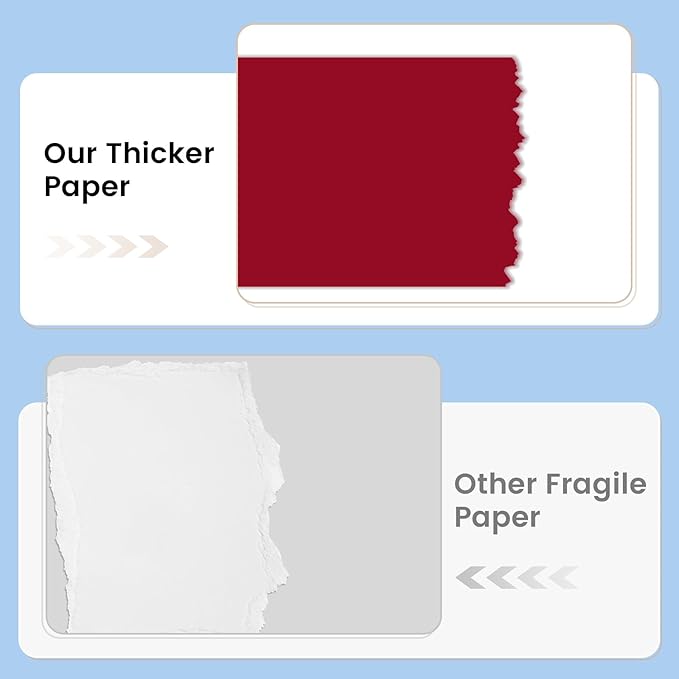 160 Sheets Cardstock Paper 8.5 x 11 Premium Weight 200gsm Dark Red Card Stock Paper for Printing, Crafts, Invitations | Smooth Printer Cardstock Paper | Bulk Construction Paper DIY & Professional Use